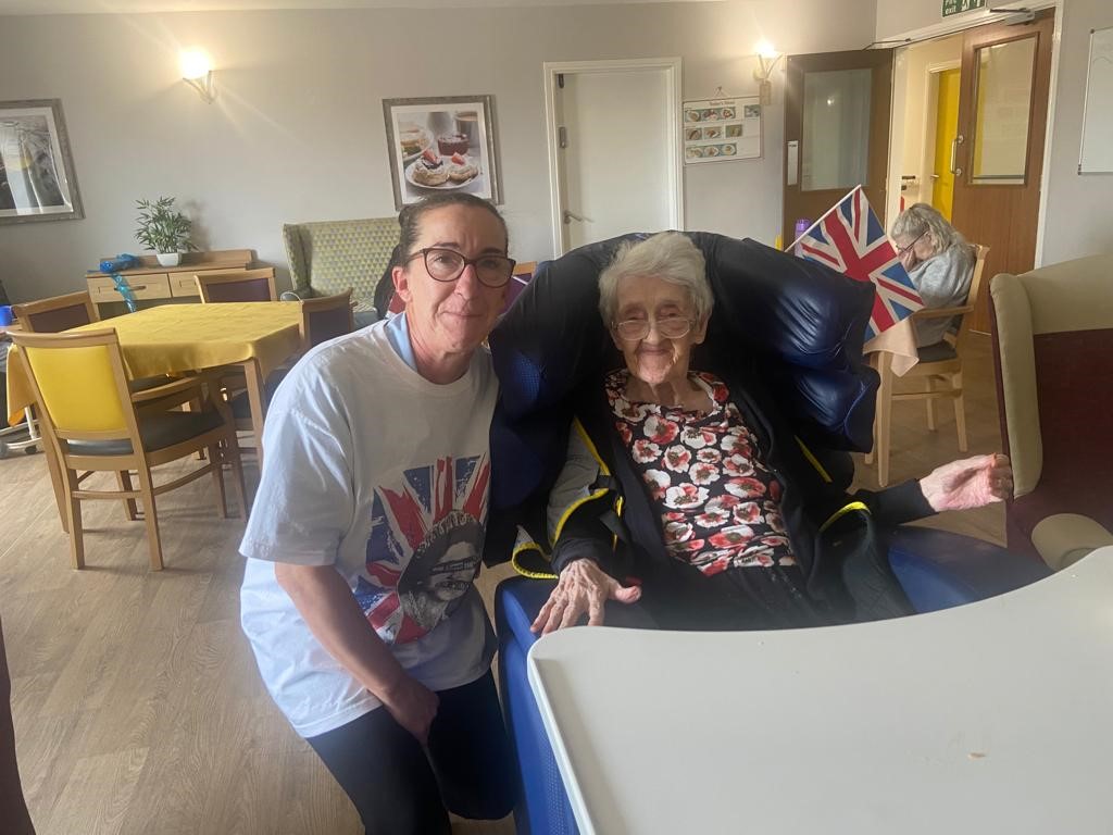 Residents enjoying England Women Football day